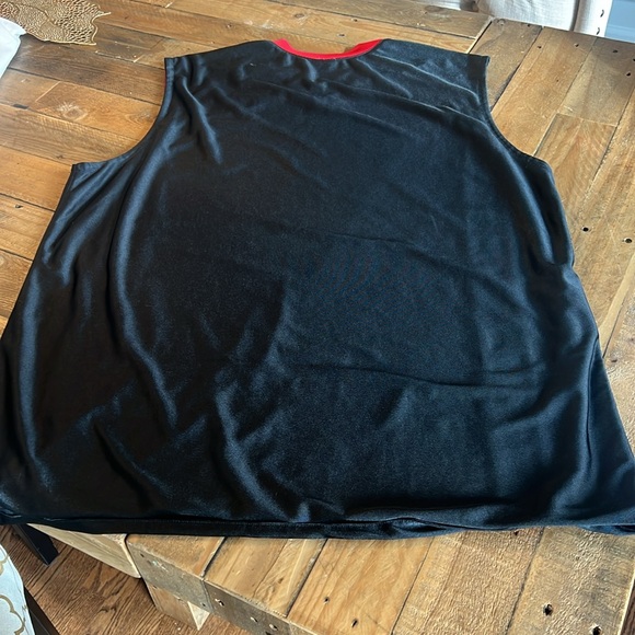Vintage y2k Nike Play On Center Swoosh Reversible Basketball Jersey Black Red XL - Picture 4 of 9